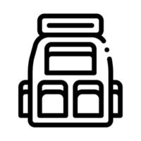 ilustración de contorno de vector de icono de mochila de camping de viaje