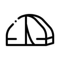 ilustración de contorno de vector de icono de campamento de viaje turístico