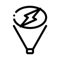 Floodlight Give Signal Icon Vector Outline Illustration