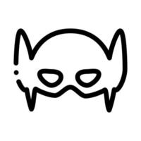 Super Hero Mask Icon Vector Outline Illustration