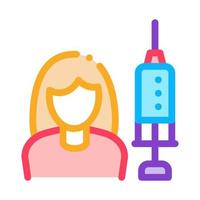 Injections for Women Rejuvenation Icon Vector Outline Illustration
