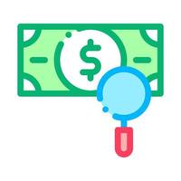 Currency Difference Search Icon Vector Outline Illustration