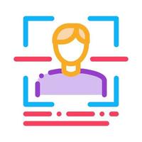 Information About Person When Scanning Icon Vector Outline Illustration