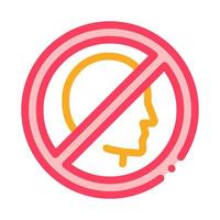 Prohibition of Personality Icon Vector Outline Illustration