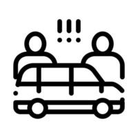 Quarrel between Car Drivers Icon Vector Outline Illustration