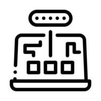 computer program mistake research icon vector outline illustration