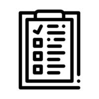 Voting Sheet Icon Vector Outline Illustration