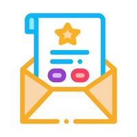 Bonus Sheet Letter Icon Vector Outline Illustration