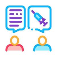 Doctor Injections Consultation Icon Vector Outline Illustration