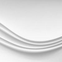 Wavy Silk Abstract Background Vector. Realistic Fabric Silk Texture With Pleats. vector
