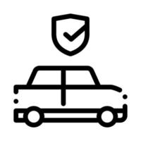 ilustración de contorno de vector de icono de confirmación automática de estacionamiento