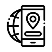 Geolocation Icon Vector Outline Illustration