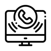 Computer Icon Vector Outline Illustration