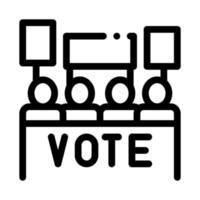 Election Icon Vector Outline Illustration