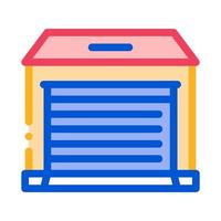 Garage Icon Vector Outline Illustration