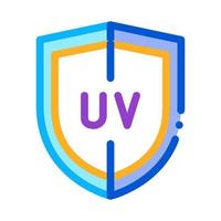 ilustración de contorno de vector de icono de protección uv