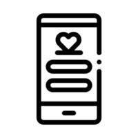 Love Connection Icon Vector Outline Illustration