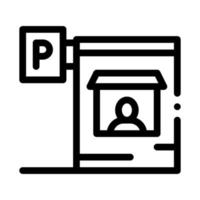 Parking Icon Vector Outline Illustration