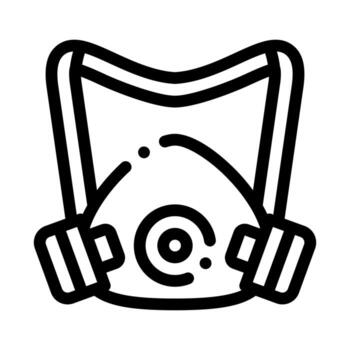 ilustración de contorno de vector de icono de máscara protectora