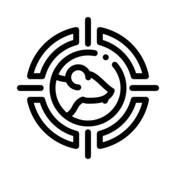 ilustración de contorno de vector de icono de destino de ratón