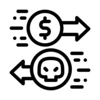 Payment of Hacker Services Icon Vector Outline Illustration