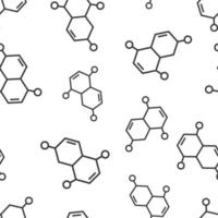 icono de ciencia en estilo plano. Ilustración de vector de células de ADN sobre fondo blanco aislado. concepto de negocio de patrones sin fisuras de evolución de moléculas.