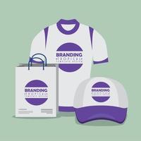 fashion shirt with cap and business bag to product vector