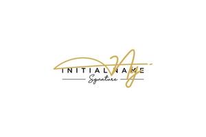 Initial NY signature logo template vector. Hand drawn Calligraphy lettering Vector illustration.