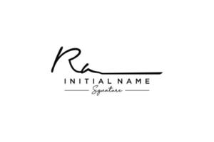 Initial RA signature logo template vector. Hand drawn Calligraphy lettering Vector illustration.