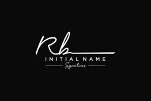 Initial RB signature logo template vector. Hand drawn Calligraphy lettering Vector illustration.