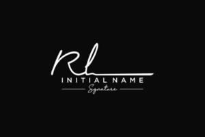 Initial RL signature logo template vector. Hand drawn Calligraphy lettering Vector illustration.