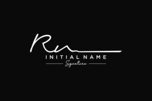 Initial RN signature logo template vector. Hand drawn Calligraphy lettering Vector illustration.