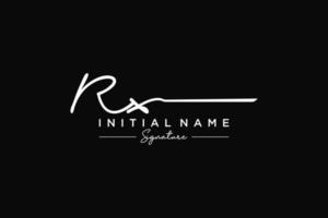 Initial RX signature logo template vector. Hand drawn Calligraphy lettering Vector illustration.