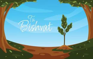 Tu Bishvat Template Background vector