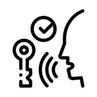 Security System Voice Control Icon Vector Illustration