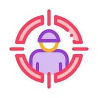 Targeting Person Icon Vector Outline Illustration