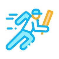 Running Athlete Icon Vector Outline Illustration