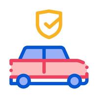 Parking Auto Confirmation Icon Vector Outline Illustration