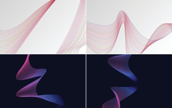 modern wave curve abstract presentation background Pack vector