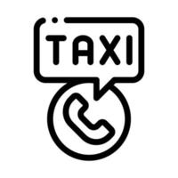 llamada de taxi servicio telefónico icono de taxi en línea ilustración vectorial vector