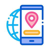 Geolocation Icon Vector Outline Illustration