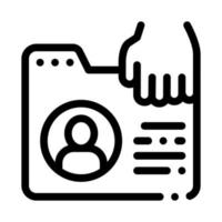 Identity Theft Icon Vector Outline Illustration