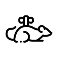 Clockwork Mouse Icon Vector Outline Illustration