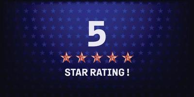 Customer Review and Five Star Rating concept