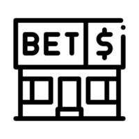 Betting Office Gambling Icon Vector Illustration