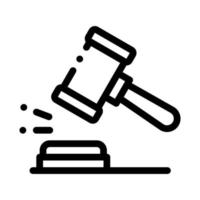 Court Gavel Law And Judgement Icon Vector Illustration