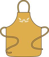 Apron of the cook for work on kun. vector