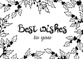 Best wishes to you card vector
