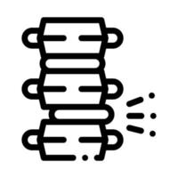 problema dolor columna vertebral disco circular vector