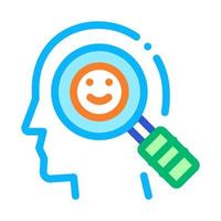 Optimistic Way of Thinking Biohacking Icon Vector Illustration